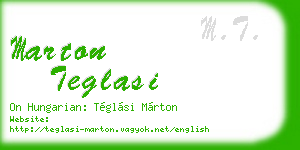marton teglasi business card