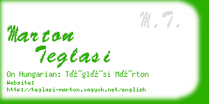 marton teglasi business card